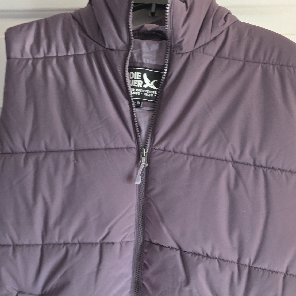 Eddie Bauer Plum Hooded, Long Puffer Vest, Size XL, NWT. - Picture 11 of 12